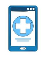 application médicale pour smartphone vecteur