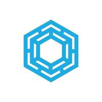 logo de cube hexagonal. vecteur