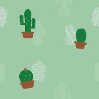 cactus mignon et fond transparent à pois pour le motif de tissu vecteur