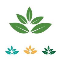 logos de l'écologie des feuilles d'arbre vert vecteur