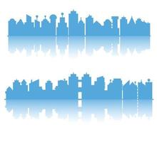 illustration vectorielle de gratte-ciel de la ville bleue vecteur
