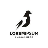 logo oiseau simple et moderne vecteur