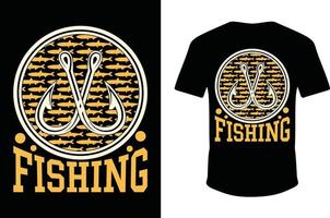 conception de t-shirt de pêche. chemise de pêche typographique. vecteur