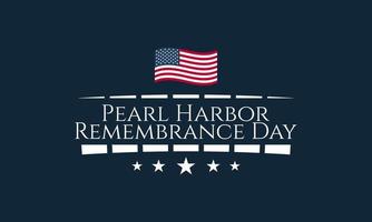 conception de fond du jour du souvenir de Pearl Harbor. vecteur