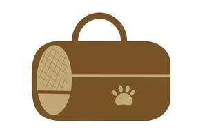 sac de transport pour petits chiens ou chats. accessoires pour animaux de compagnie. notion de boutique. vecteur