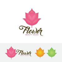 modèle de logo vectoriel fleur