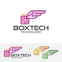 modèle de logo de technologie avancée vecteur