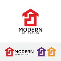 modèle de logo de maison moderne vecteur