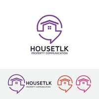 modèle de logo vectoriel maison tlak