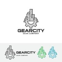 modèle de logo vectoriel gear city