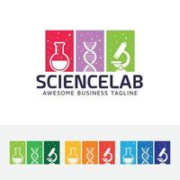 modèle de logo de laboratoire scientifique vecteur