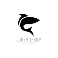 poisson icône illustration élément de conception simple modèle de logo vectoriel