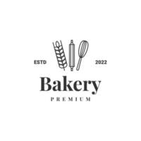 création de modèle de logo premium boulangerie vecteur