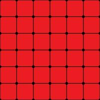 lignes de grille de fond sans couture points noirs fond rouge vecteur