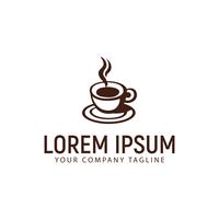 modèle de concept de tasse de café logo design