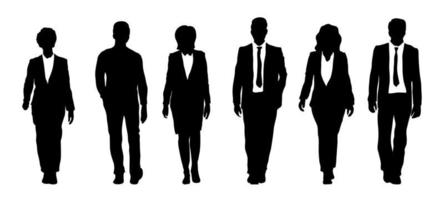 silhouettes de gens d'affaires collection de personnages individuels vecteur