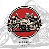 illustration de caferacer vintage 2, format prêt eps 10.eps vecteur