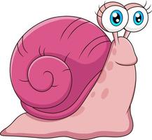 illustration de dessin animé mignon escargot femelle vecteur