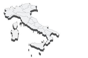 3d carte illustration de l'italie vecteur