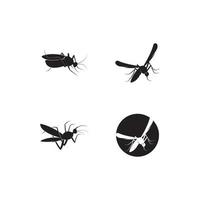 illustration vectorielle de conception de logo de moustique. modèle de conception de moustique vecteur