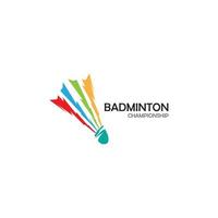 modèle de conception d'icône vectorielle de logo de badminton. logo d'icône de volant de badminton. vecteur de modèle de logo de sport de badminton. concept de logo de club de sport