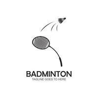 modèle de conception d'icône vectorielle de logo de badminton. logo d'icône de volant de badminton. vecteur de modèle de logo de sport de badminton. concept de logo de club de sport