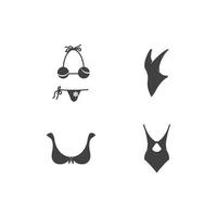 modèle vectoriel de logos de bikini.