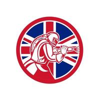 sableuse britannique sablage abrasif cercle drapeau union jack
