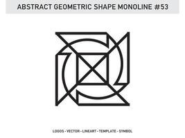 vecteur gratuit de forme monoline géométrique abstraite