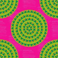 motif sans couture de mandala ethnique tribal coloré demi-teinte grunge. fond ornemental à pois avec motifs floraux, triangles, points.