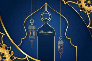 fond ramadan kareem islamique avec élément vecteur