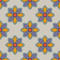 modèle sans couture abstrait avec fleur de mandala. mosaïque, carrelage. fond fleuri. vecteur