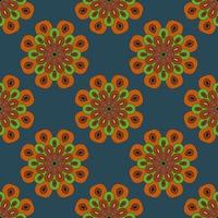 modèle sans couture abstrait avec fleur de mandala. mosaïque, carrelage, pois. fond fleuri. vecteur