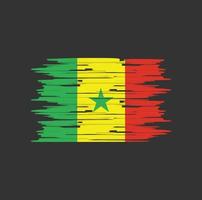 pinceau drapeau sénégal vecteur