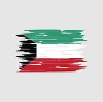brosse drapeau koweït vecteur