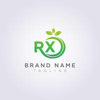 Logo Vector Feuille Icône Design RX Lettre Symbole