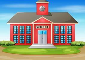 illustration de dessin animé du bâtiment de l'école