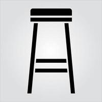 icône de chaise haute de glyphe isolé graphique vectoriel évolutif
