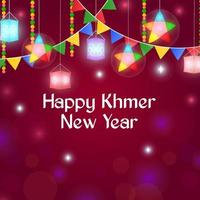 joyeux nouvel an khmer fond vecteur