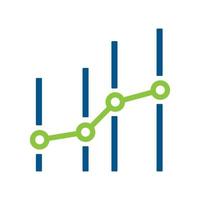 icône graphique à barres des finances vecteur