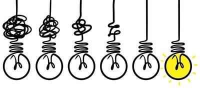 clarté de confusion ou concept d'idée de vecteur de chemin. simplifier le complexe. illustration vectorielle de griffonnage.