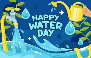 célébrer la journée mondiale de l'eau vecteur