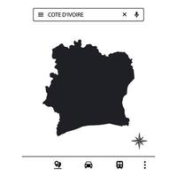 icône carte de l'afrique vecteur isolé eps 10