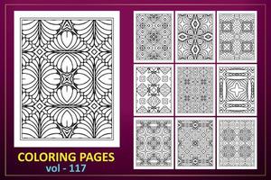 motif de mandala de couleur noir et blanc. modèle de livre de coloriage noir et blanc. vecteur