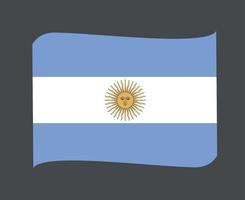 drapeau argentine emblème national américain latin ruban icône illustration vectorielle élément de conception abstraite vecteur