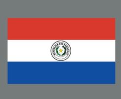drapeau paraguay national américain emblème latin symbole icône illustration vectorielle élément de conception abstraite vecteur