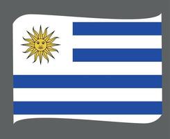 drapeau uruguay national américain emblème latin ruban icône illustration vectorielle élément de conception abstraite vecteur