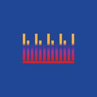 modèle d'icône d'illustration vectorielle d'ondes sonores vecteur