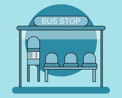 icône d'arrêt de bus. style de vecteur de dessin animé pour votre conception.