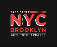 conception de t-shirt vectoriel typographie new york city